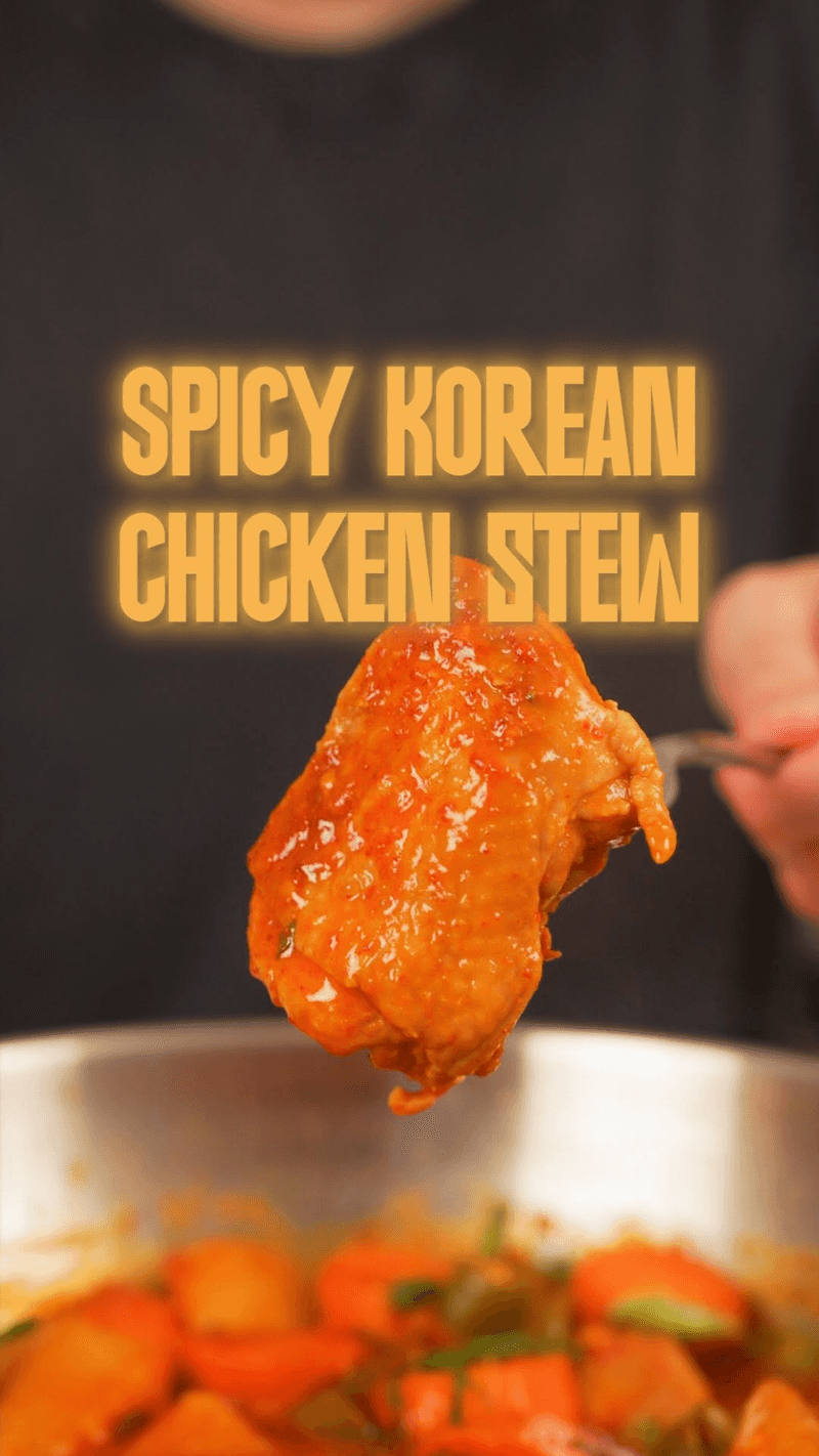 Spicy Korean Chicken Stew (Dakdoritang) Thumbnail