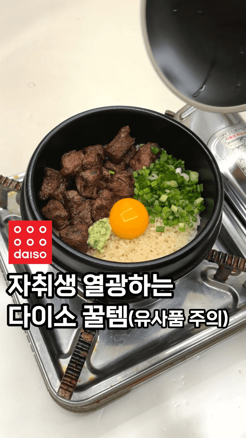 다이소 뚝배기로 만드는 초간단 1인용 소고기 솥밥 Thumbnail