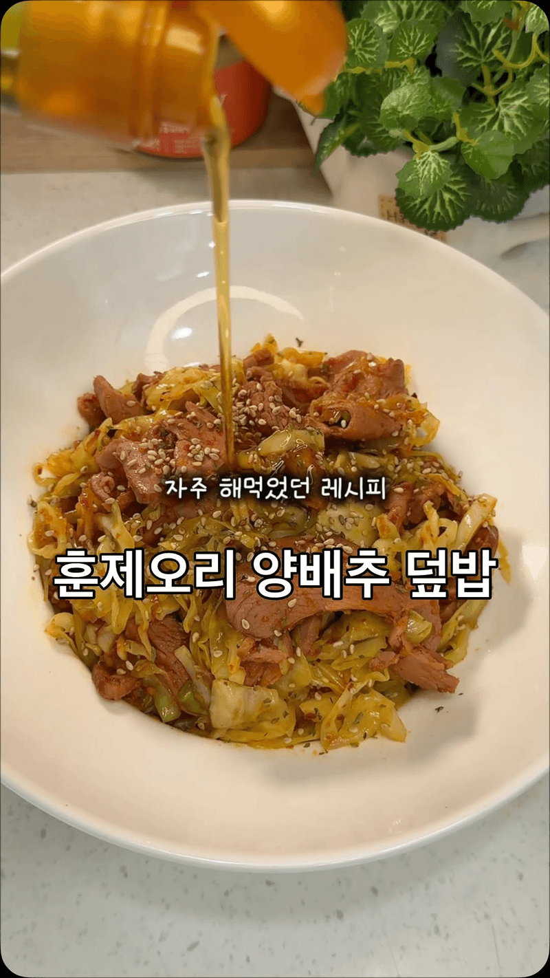 15kg 감량 다이어트 훈제오리 양배추 덮밥 Thumbnail