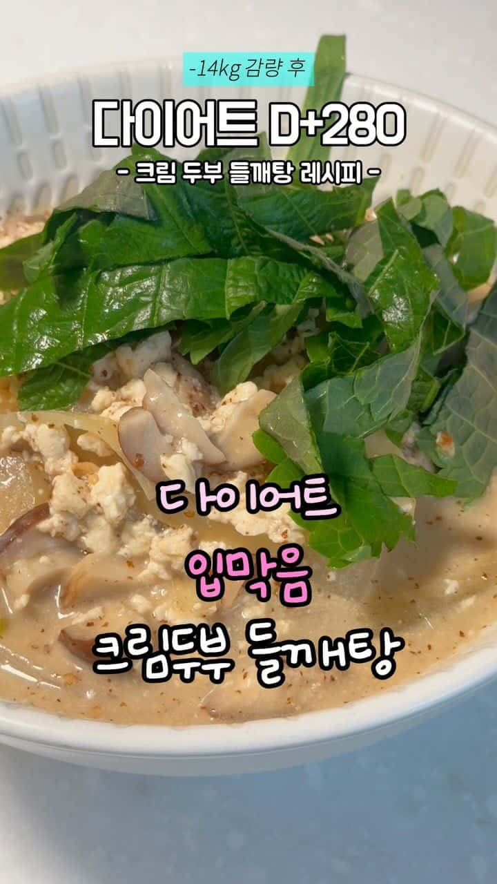 다이어트 입막음! 크림 두부 들깨탕 Thumbnail