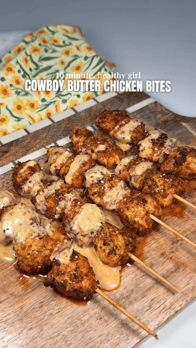10 Minute Healthy Girl Cowboy Butter Chicken Bites Thumbnail