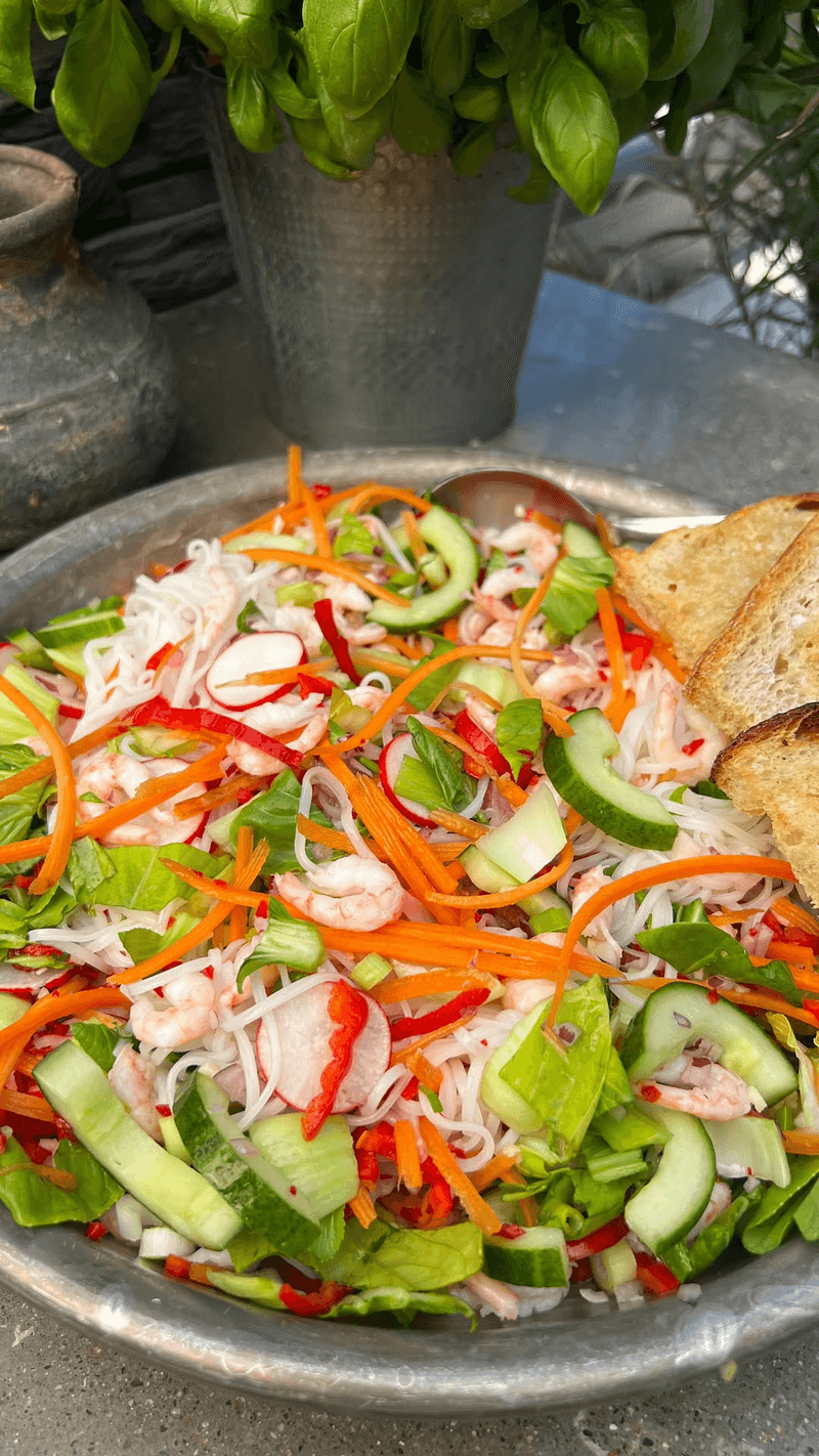 Asian Noodle Salad with Shrimp and Nuoc Cham