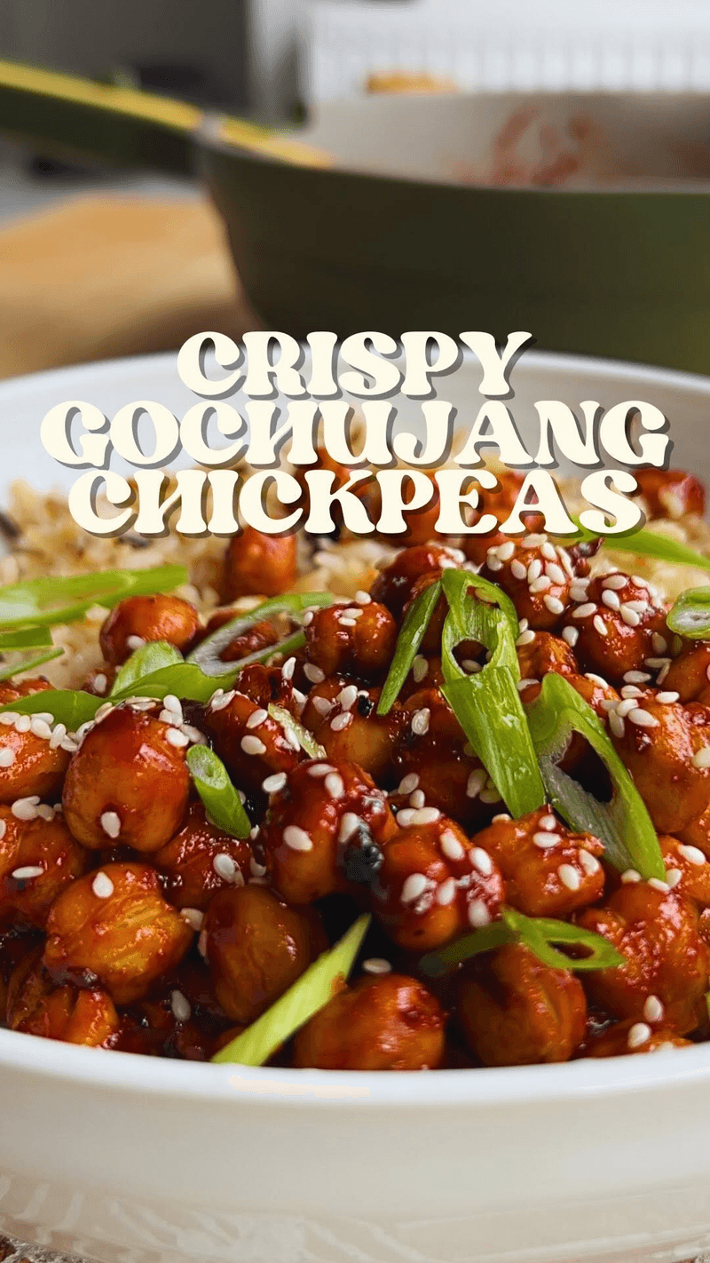 Crispy and Spicy Gochujang Chickpeas Thumbnail