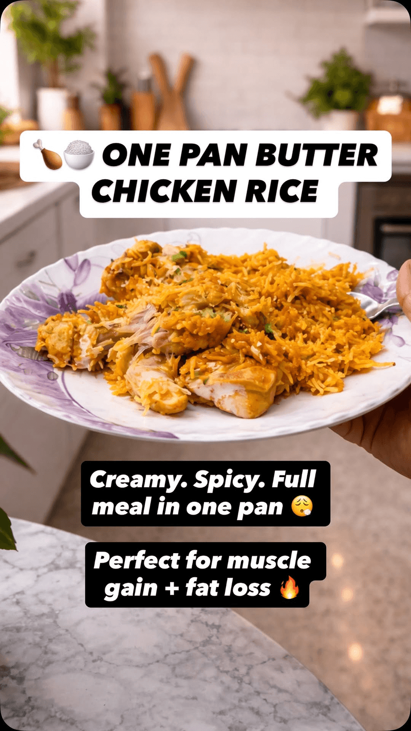 One Pan Butter Chicken Rice Thumbnail