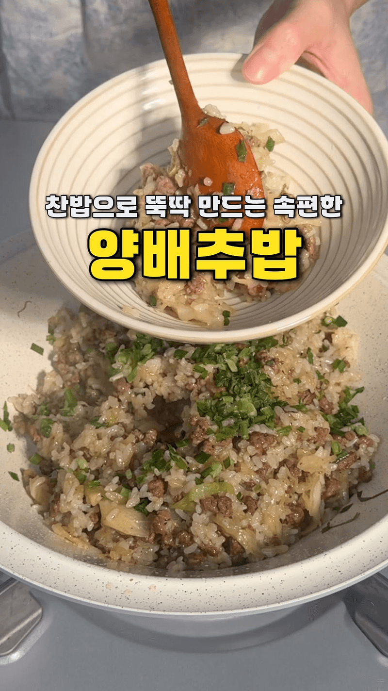 초간단 10분 완성! 소고기 양배추밥 Thumbnail