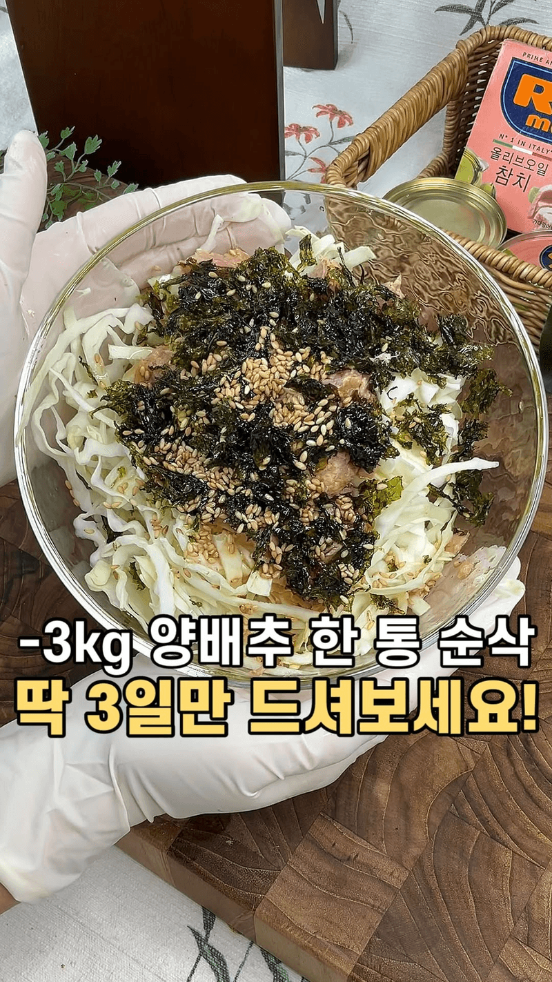 초간단 양배추 참치 다이어트 샐러드 Thumbnail