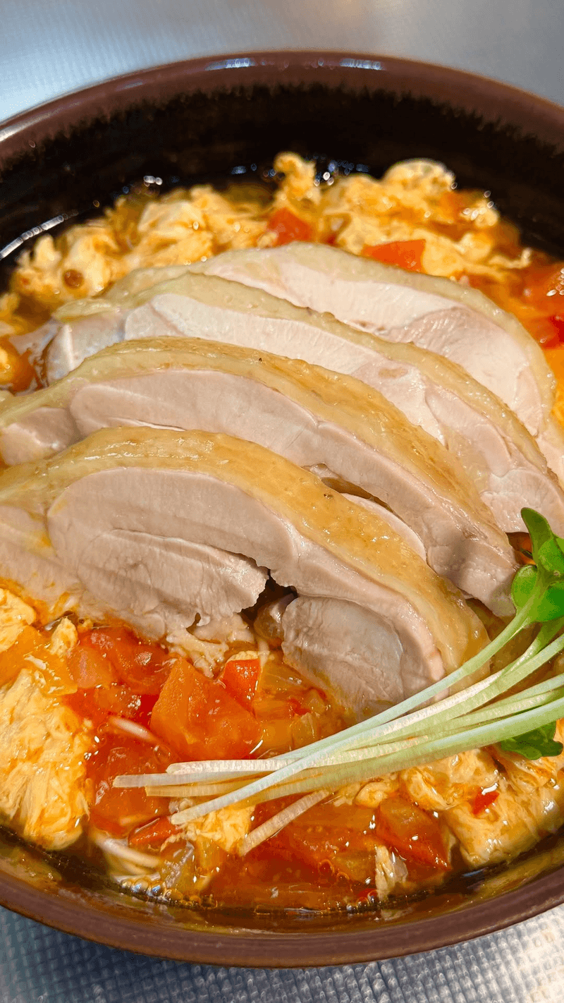 토마토와 양파를 넣은 매콤한 계란 소면 Thumbnail