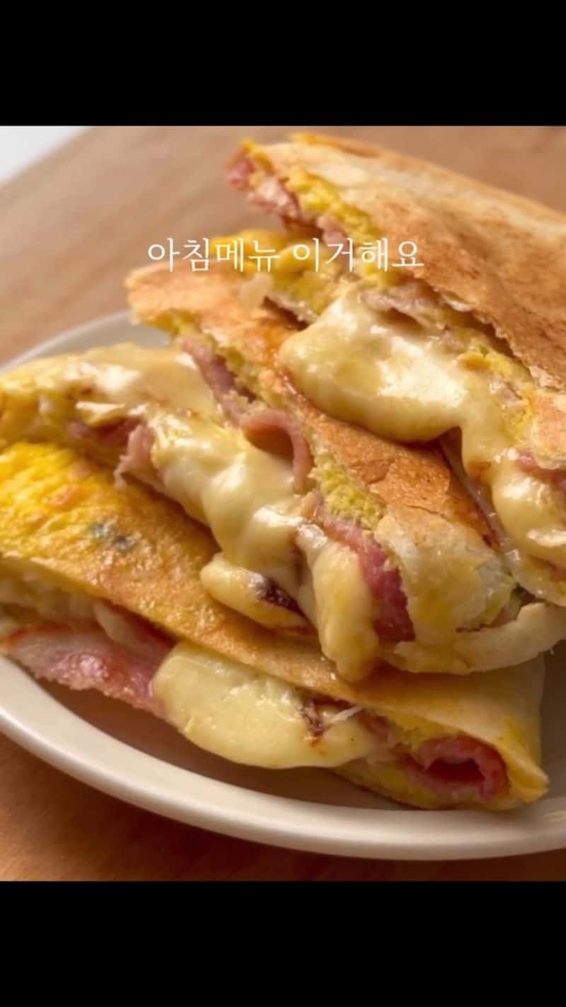 간단한 아침 메뉴, 베이컨 계란 또띠아 Thumbnail