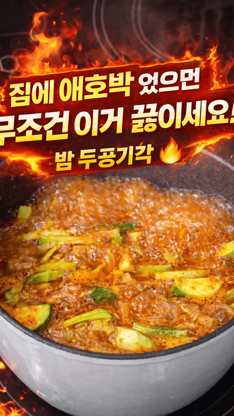 밥 두공기 뚝딱! 애호박참치 찌개 Thumbnail