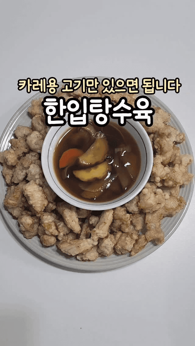 카레용 고기로 만드는 한입 탕수육 Thumbnail