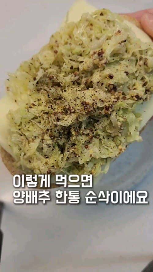 양배추 한 통 순삭 샐러드 & 오픈 샌드위치 Thumbnail