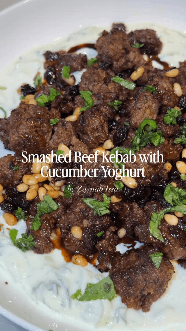 으깬 소고기 케밥과 오이 요거트 Thumbnail