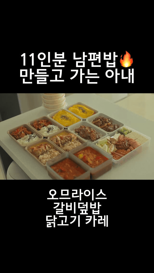 11인분 남편 밥 밀프렙 (오므라이스, 갈비덮밥, 닭고기 카레) Thumbnail