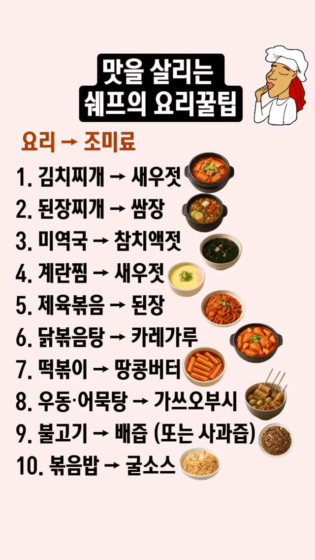 맛을 살리는 셰프의 요리꿀팁 Thumbnail