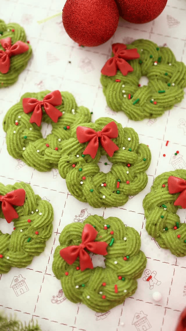 크리스마스 리스 말차 쿠키 Thumbnail