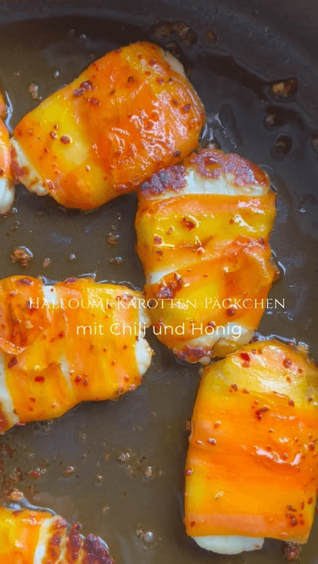 Halloumi-Karotten-Päckchen mit Chili und Honig Thumbnail