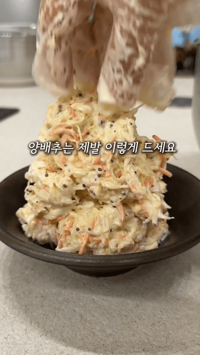 마요네즈 없이 만드는 양배추 코울슬로 Thumbnail
