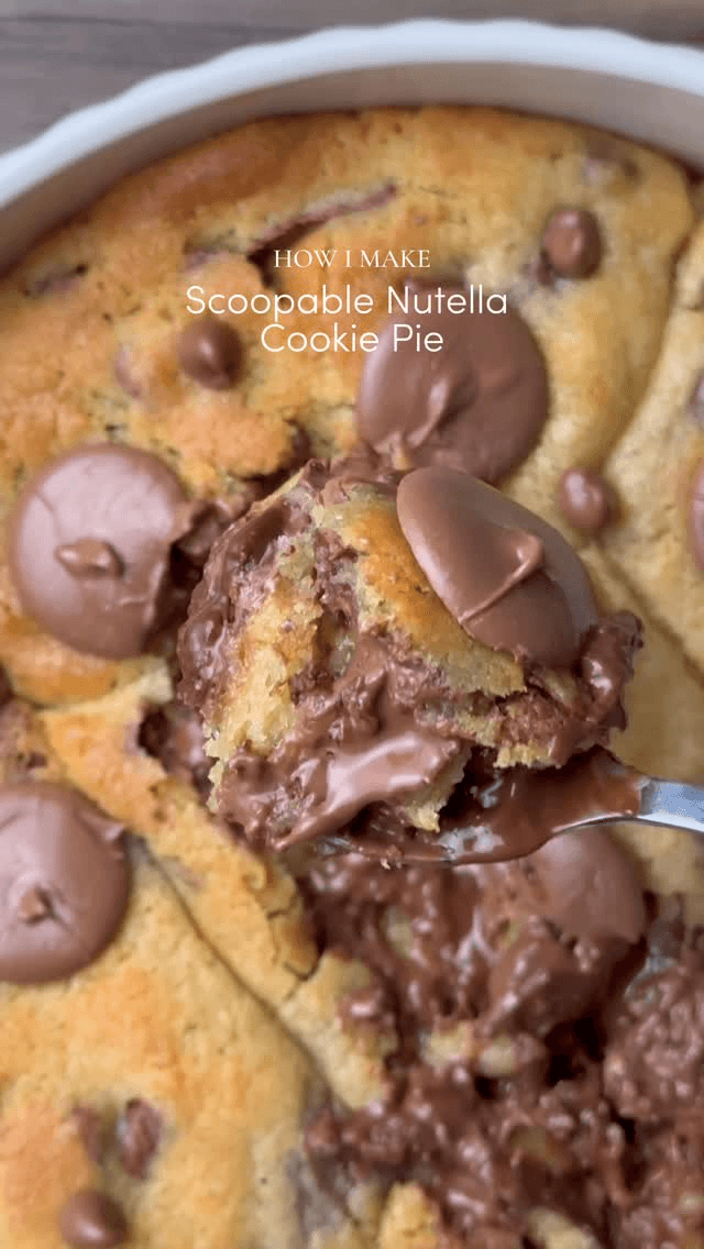 꾸덕하고 부드러운 누텔라 쿠키 파이 Thumbnail