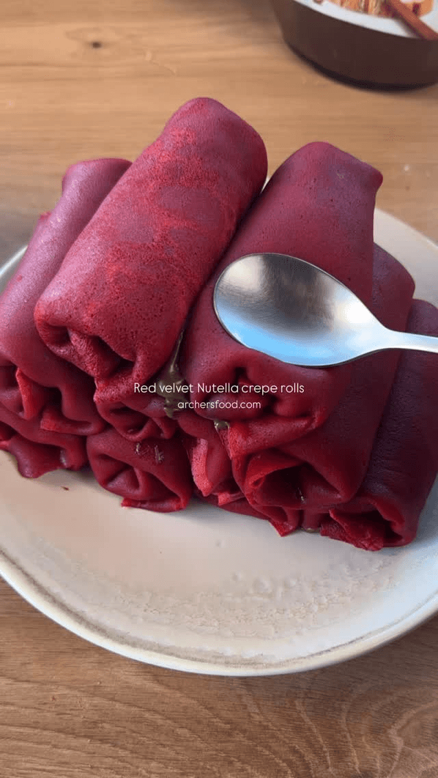 Red Velvet Nutella Crepe Rolls Thumbnail