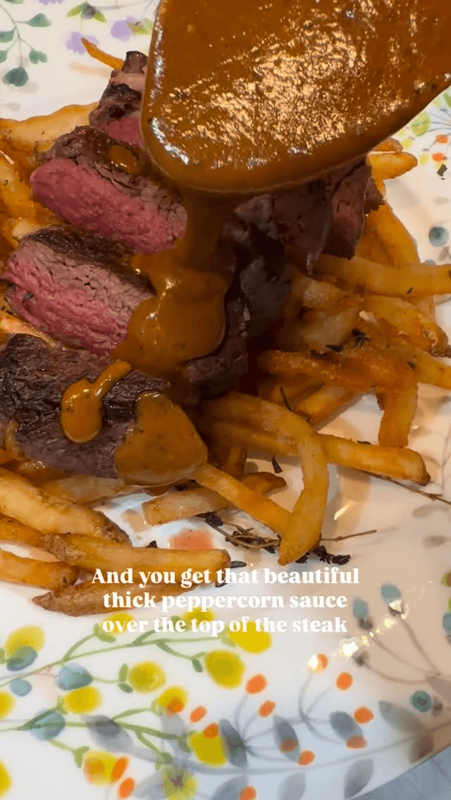 Steak Frites with Tomato Au Poivre Thumbnail