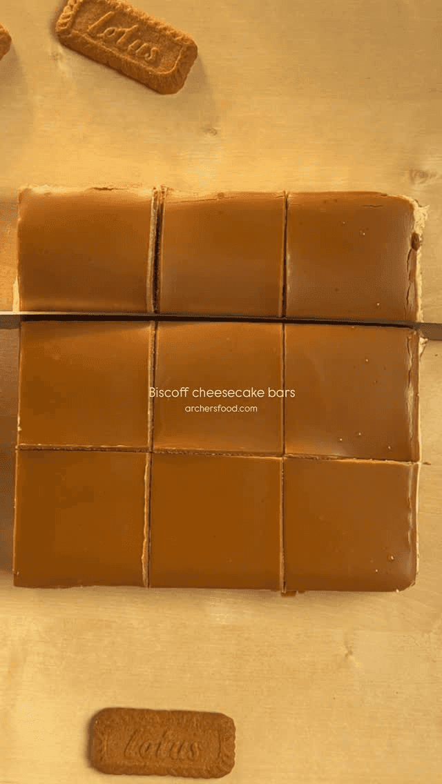No-Bake Biscoff Cheesecake Bars