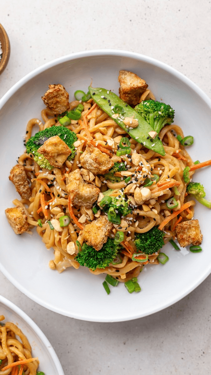 고단백 채식 땅콩 두부 야채 국수 Thumbnail