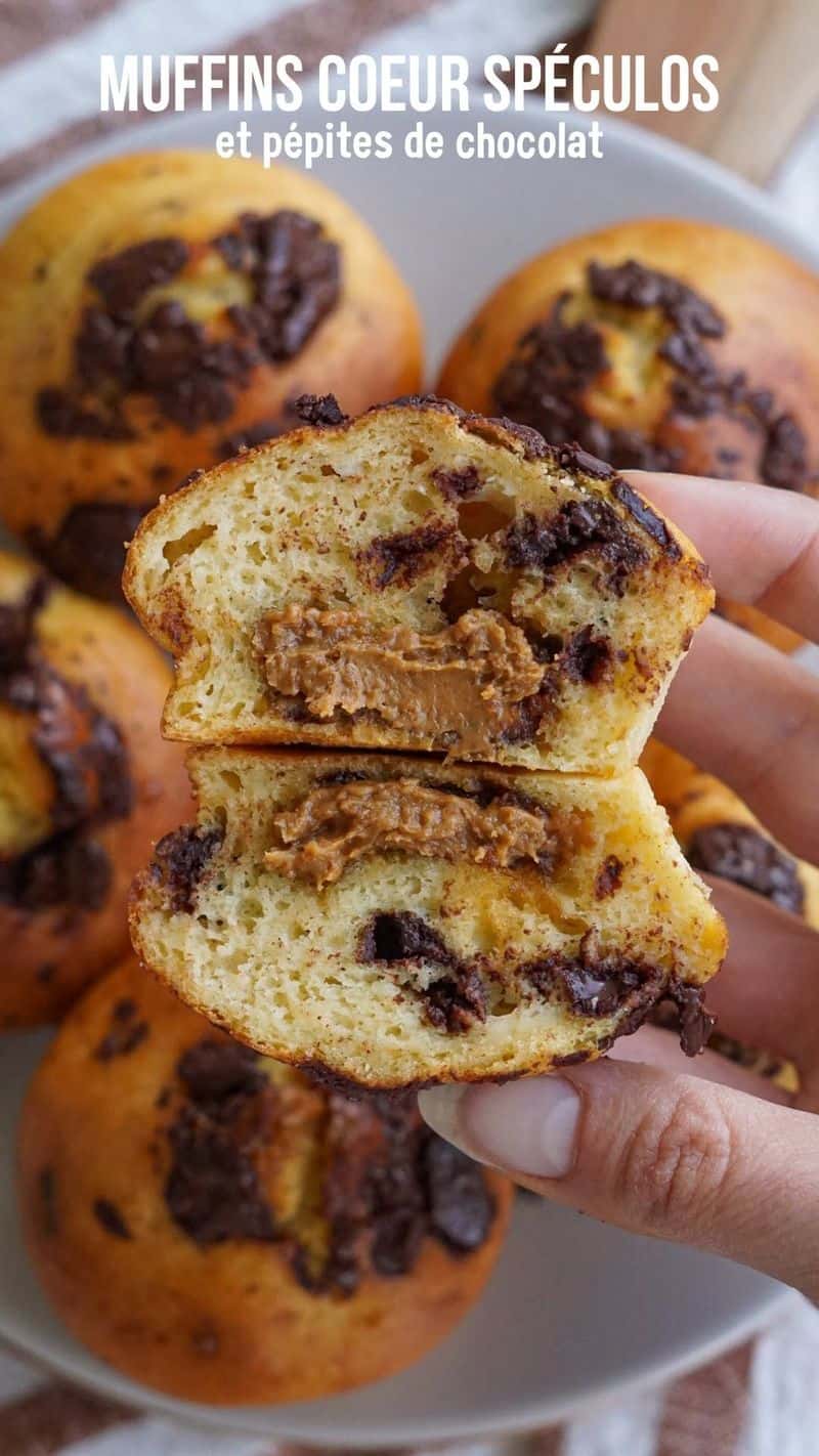 버터 없는 스페퀼로스 초콜릿 머핀 Thumbnail