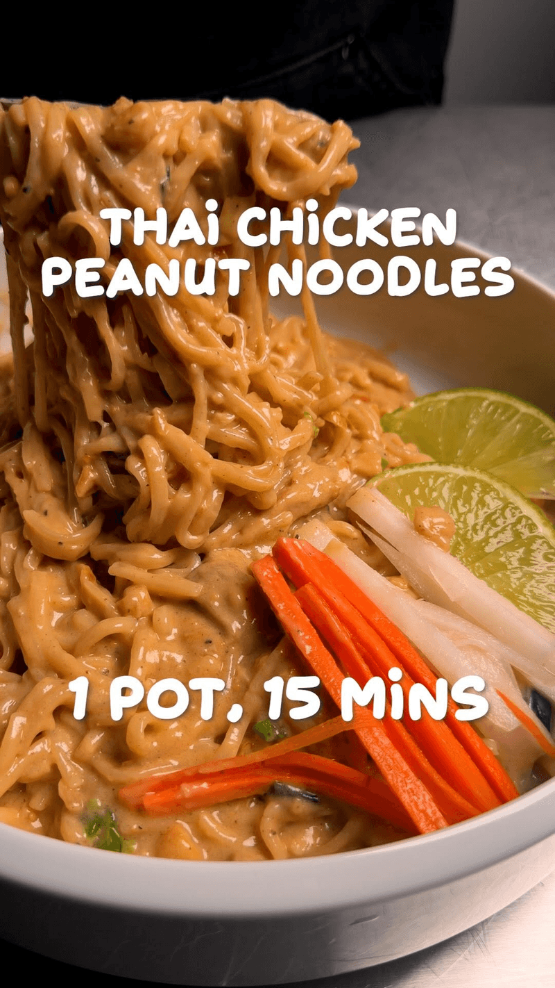 One-Pan Thai Chicken Peanut Noodles Thumbnail