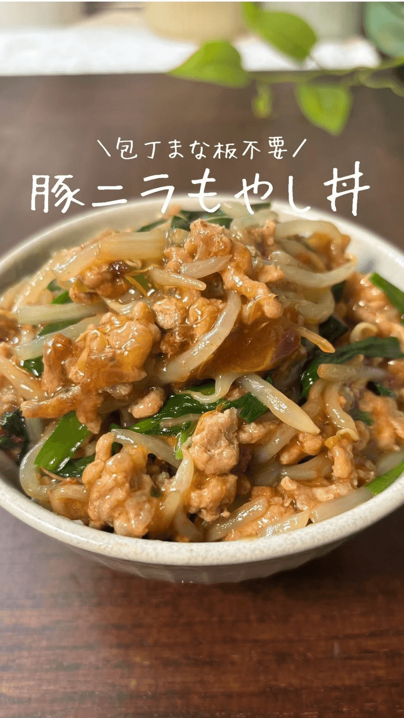 돼지고기 부추 숙주 덮밥 Thumbnail