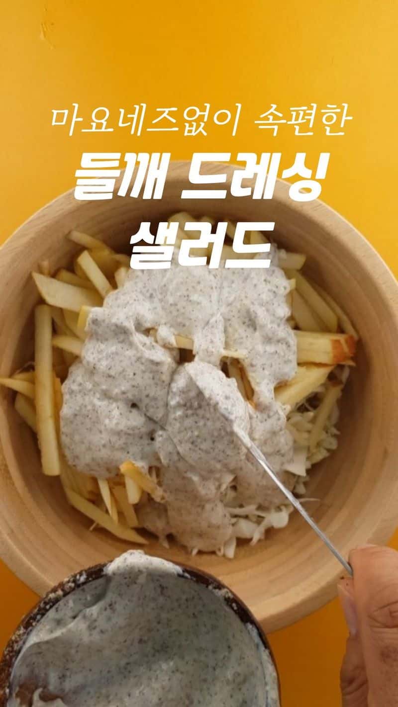 마요네즈 없이 만드는 건강한 양배추 사과 샐러드 Thumbnail