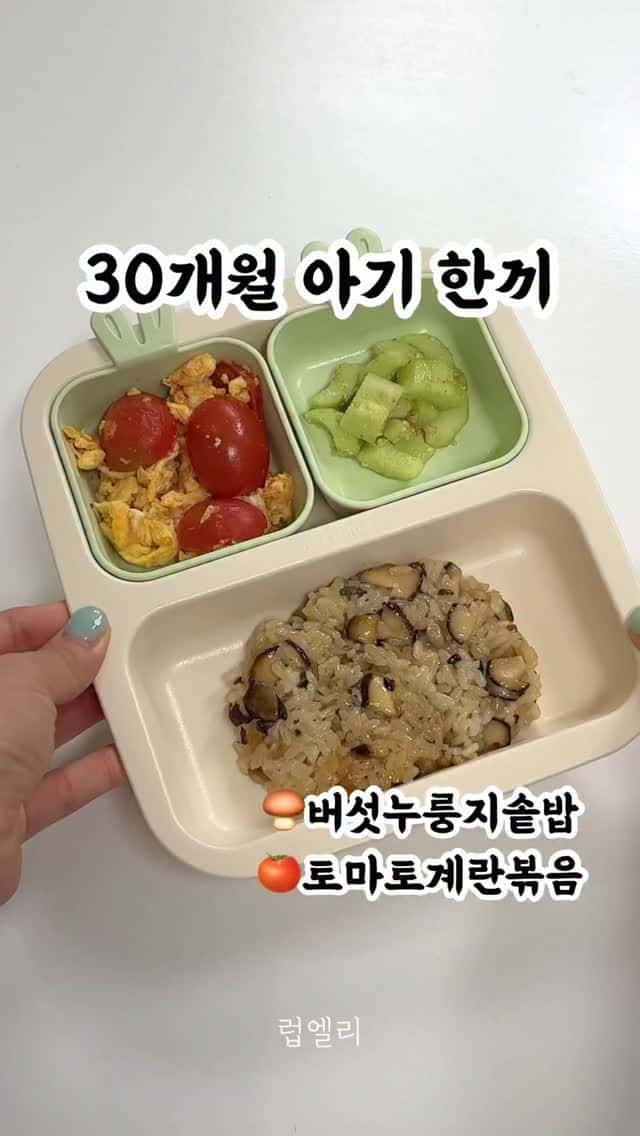 30개월 아기 한끼: 버섯누룽지솥밥과 토마토계란볶음 Thumbnail
