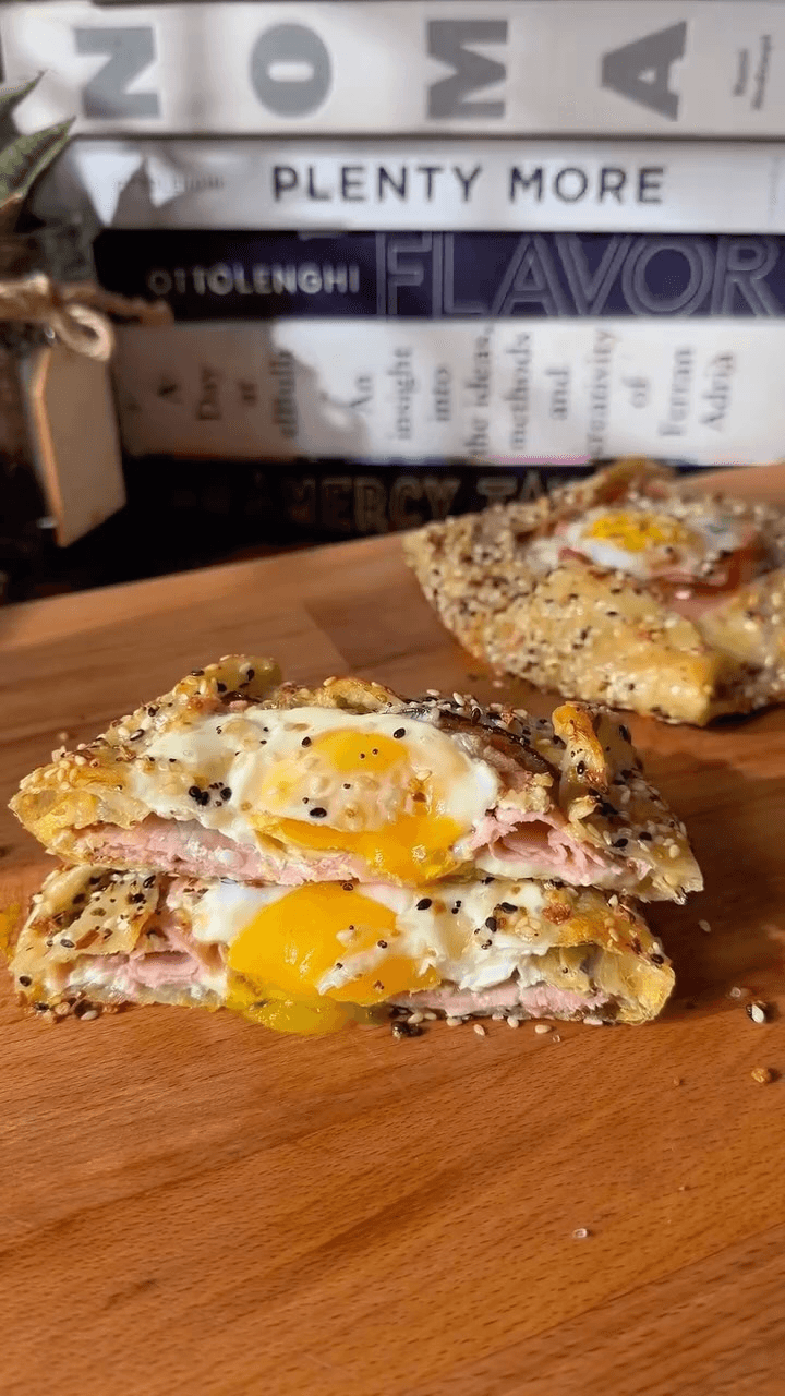 바삭한 라이스페이퍼 햄치즈 크로크마담 Thumbnail