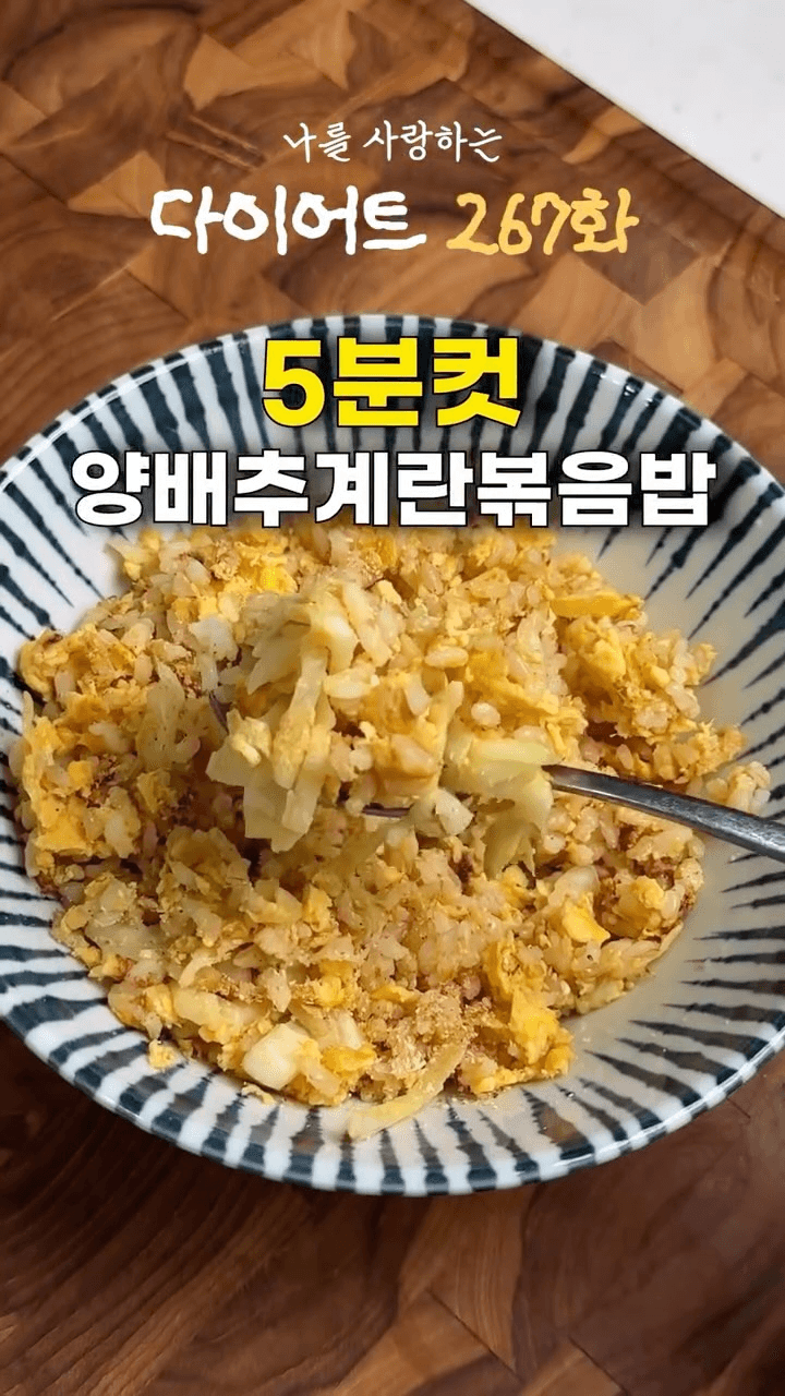5분컷 양배추 계란 볶음밥 Thumbnail
