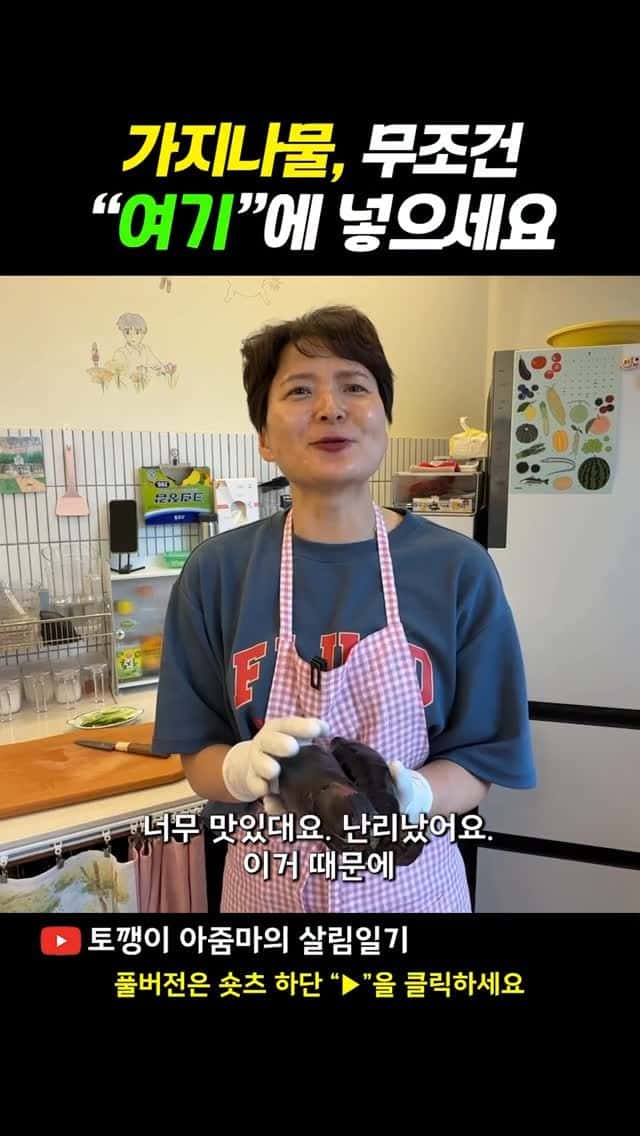 육즙이 터져요! 찌지 않고 에어프라이어로 만드는 초간단 가지나물 Thumbnail