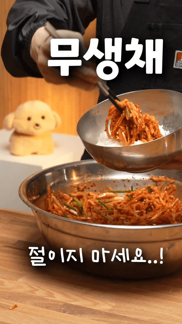 절이지 않는 무생채 황금 레시피 Thumbnail