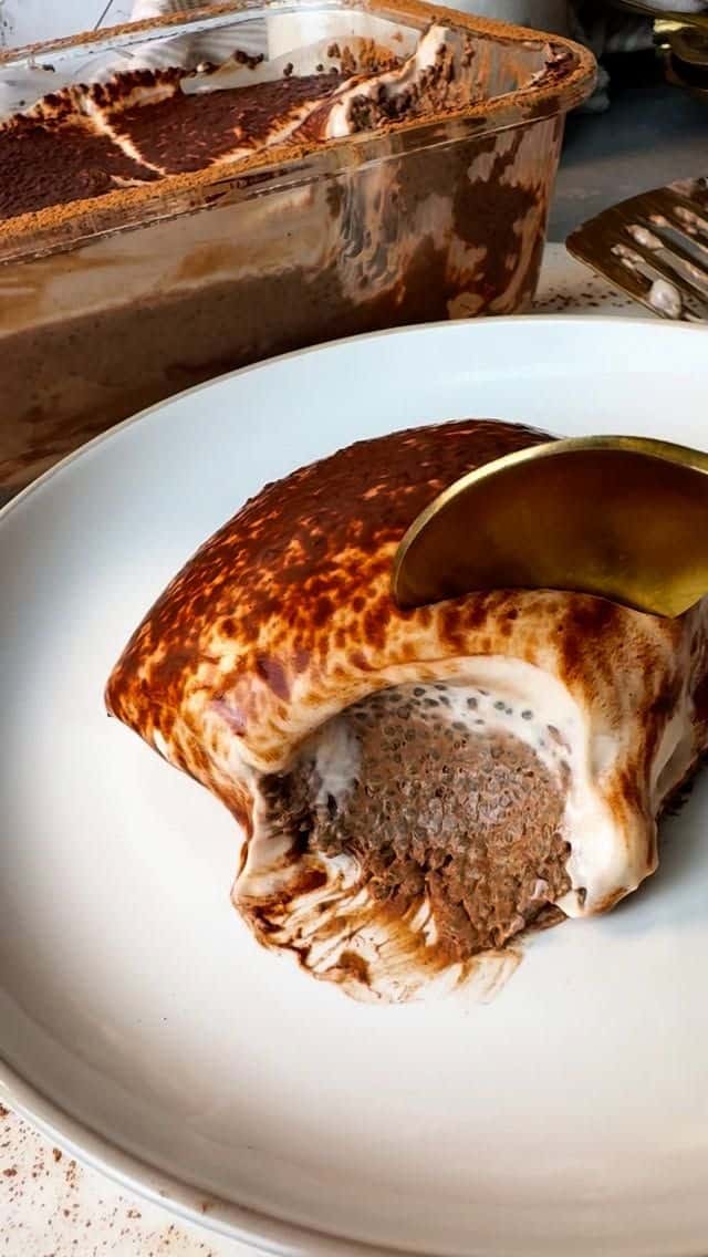 건강한 모카 치아 푸딩 케이크 Thumbnail