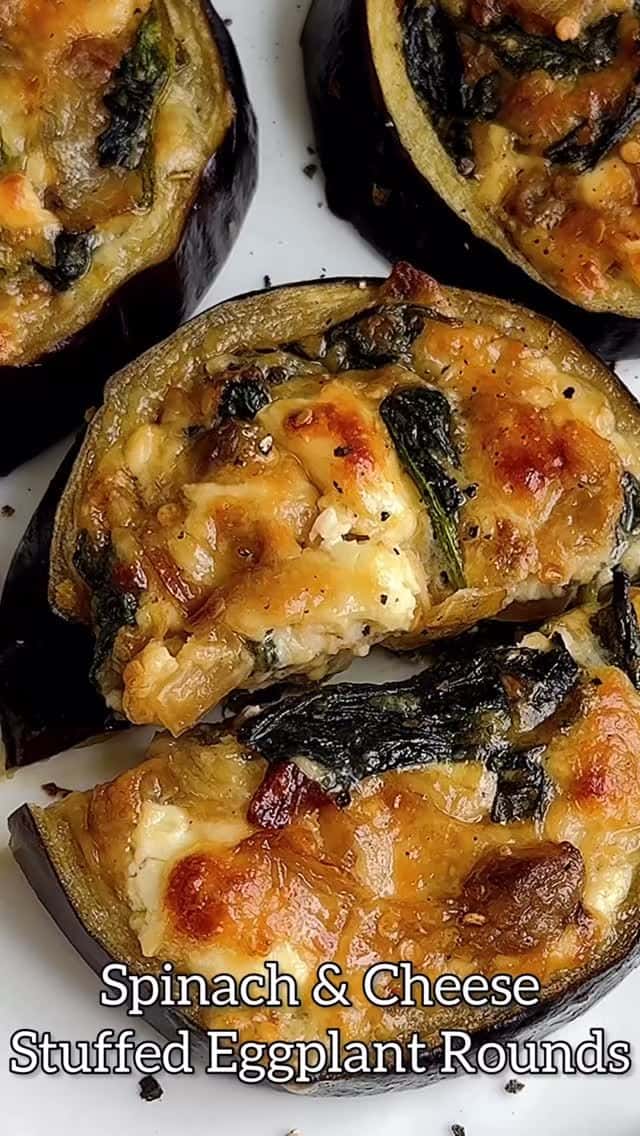 시금치와 치즈를 채운 가지 라운드 Thumbnail