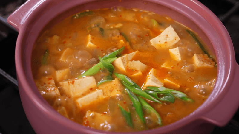 Beef doenjang-jjigae (Soybean paste stew with beef)