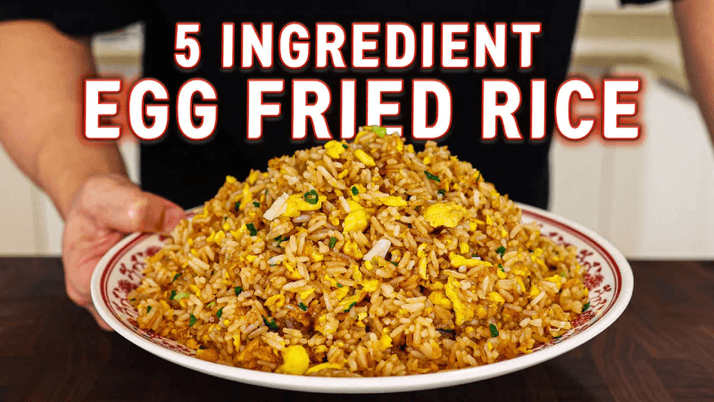 5 Ingredient Egg Fried Rice In 10 Minutes!