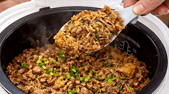 Zero Effort Rice Cooker Mui Choy Pork Rice