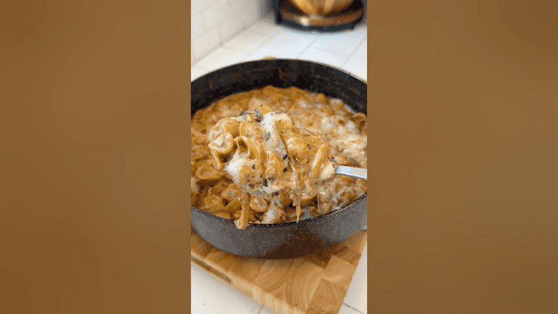 One Pot Creamy French Onion Pasta