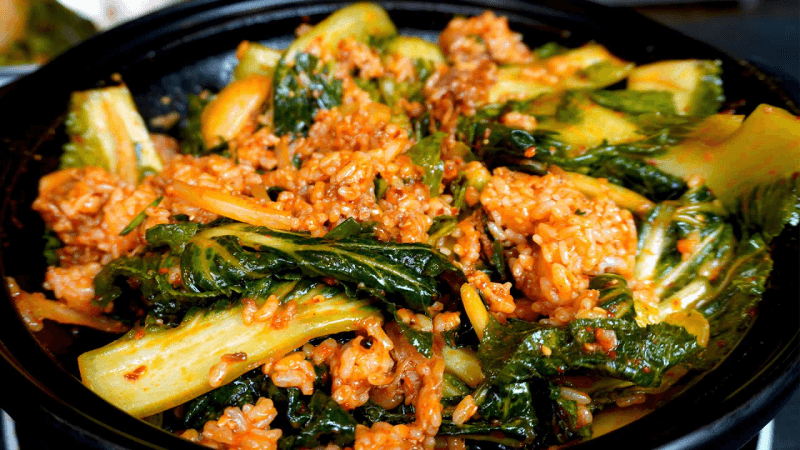 Bomdong Geotjeori and Beef Bibimbap