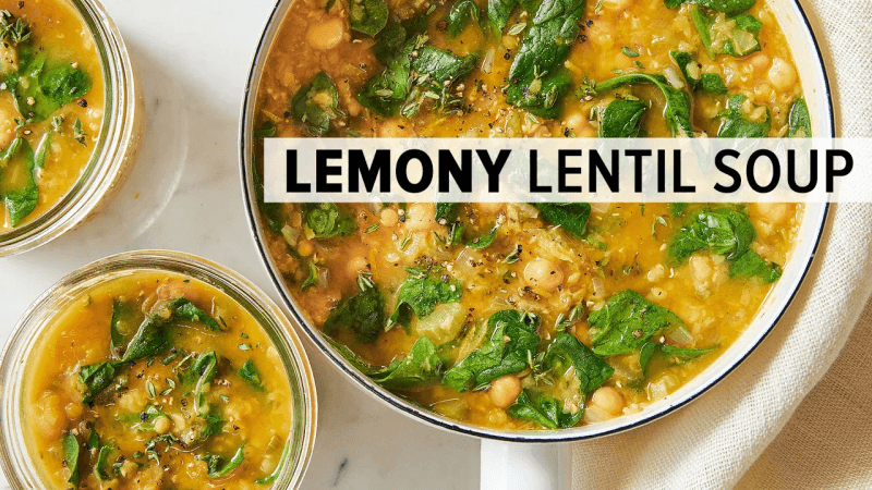 Lemony Lentil & Chickpea Soup