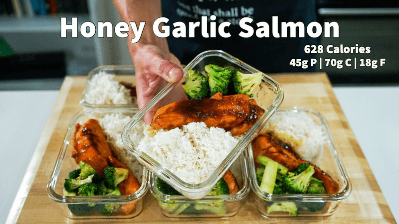 Meal Prep Honey Garlic Salmon Bowls