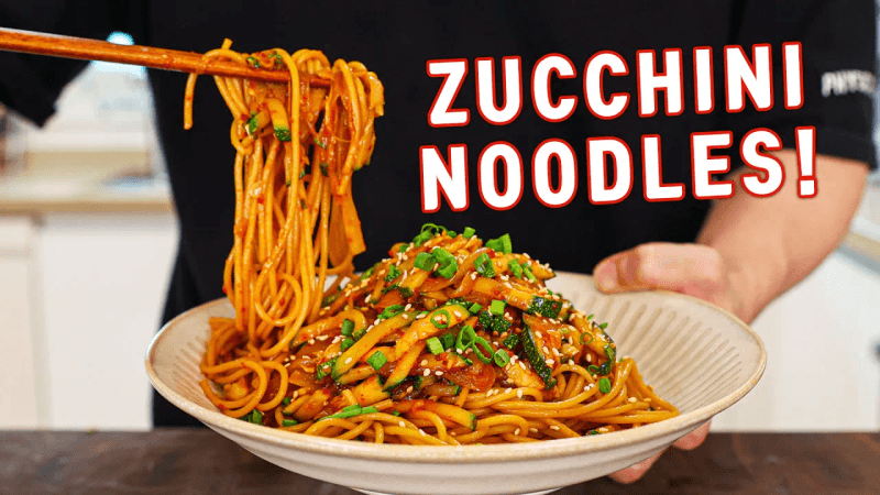 15-Minute Zucchini Noodles (Aehobak Bibim Guksu)