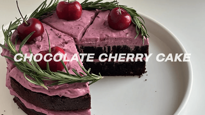 초코 체리 케이크 만들기🍫🍒 Thumbnail