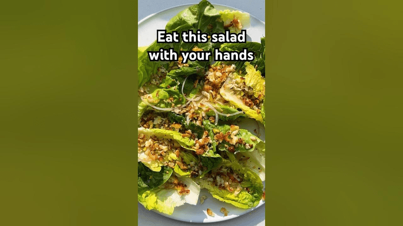 할로미 크럼블! 레시피는 설명에 있음 #food #shorts #recipe #salad Thumbnail