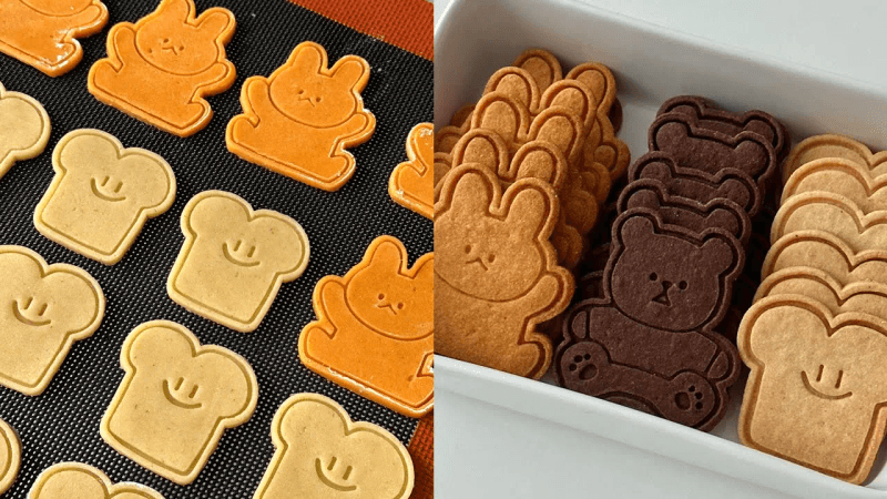 [쌀베이킹] 이렇게 귀여운 쿠키 보신분💗 3가지 맛 버터쿠키 만들기 / 바닐라, 초코, 황치즈 Thumbnail