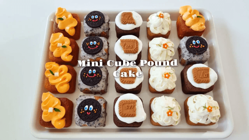 한가지 반죽으로 4가지 맛 미니큐브 파운드 만들기 Thumbnail