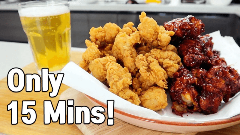 How to Make Korean Fried Chicken in 15 Minutes Thumbnail